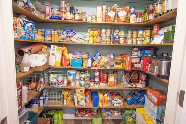 view of pantry