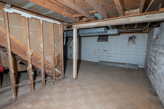 view of basement