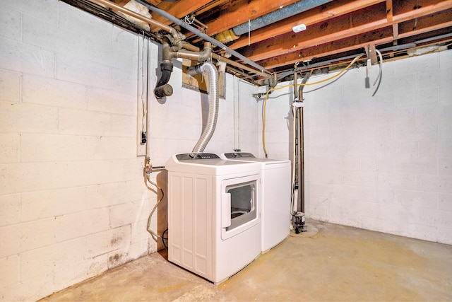 laundry room featuring independent washer and dryer