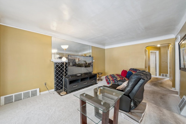 view of carpeted living room