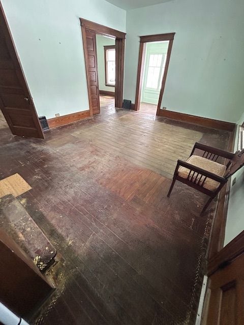 interior space featuring dark hardwood / wood-style flooring