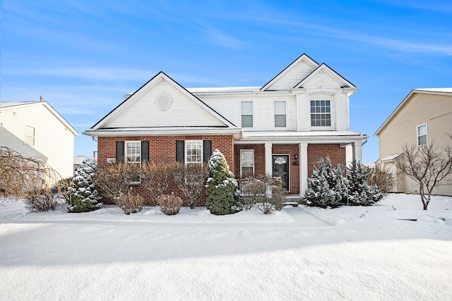 view of front of home featuring covered porch