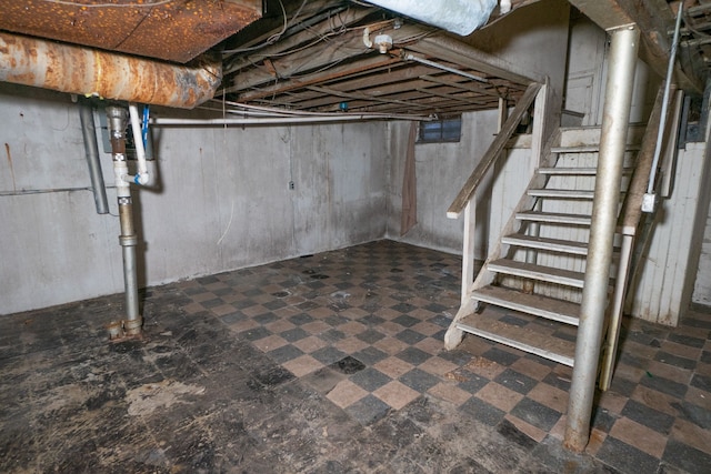 view of basement