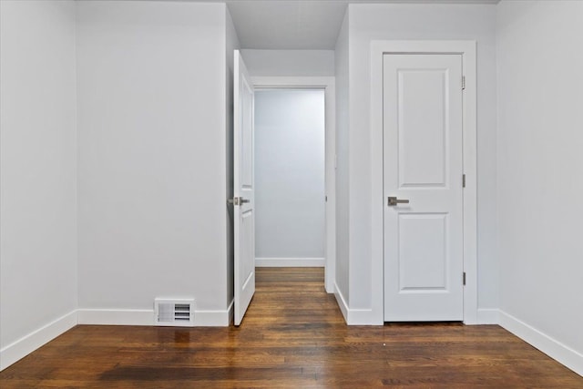 interior space featuring dark hardwood / wood-style flooring