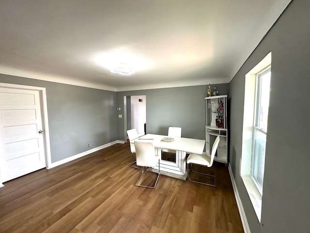 dining room featuring dark hardwood / wood-style floors