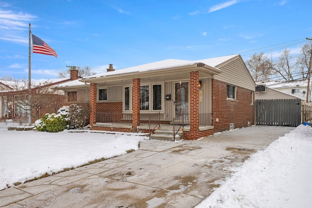 view of front of house with a porch