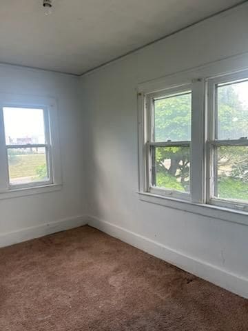 unfurnished room with plenty of natural light and carpet floors