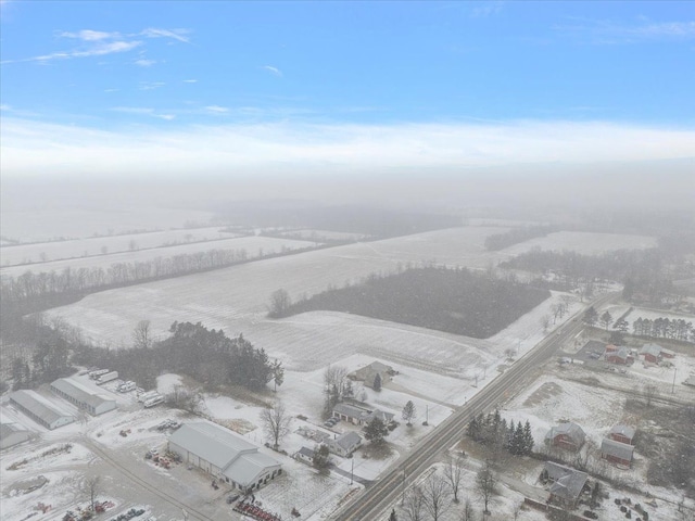 aerial view featuring a rural view