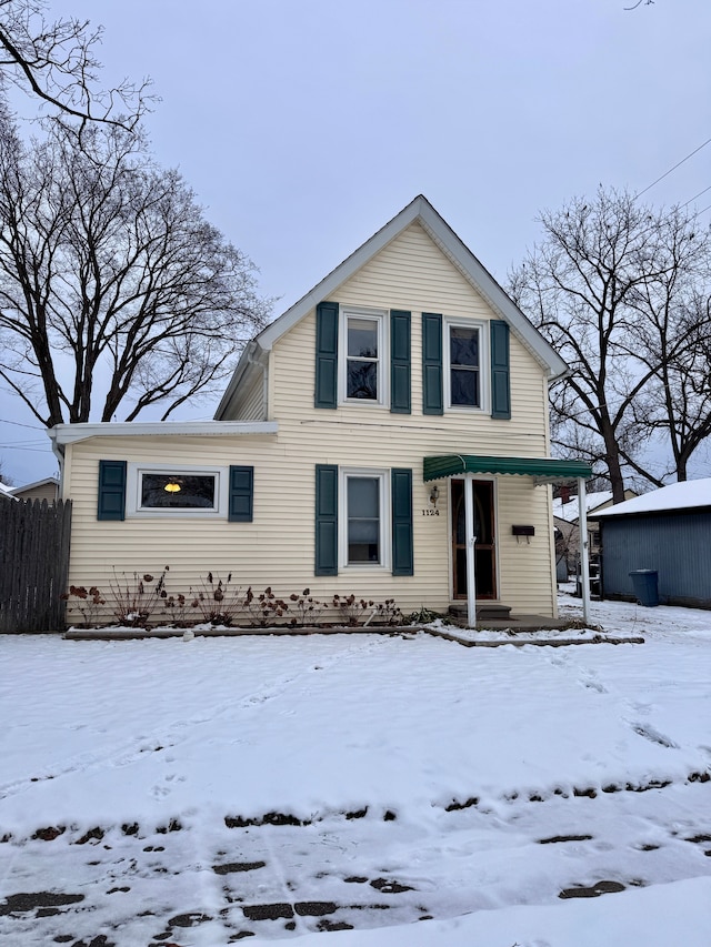 view of front of home