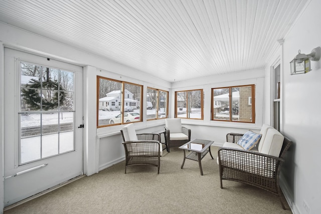 sunroom / solarium with plenty of natural light