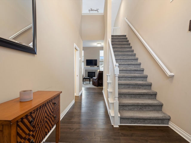 entryway featuring dark hardwood / wood-style floors