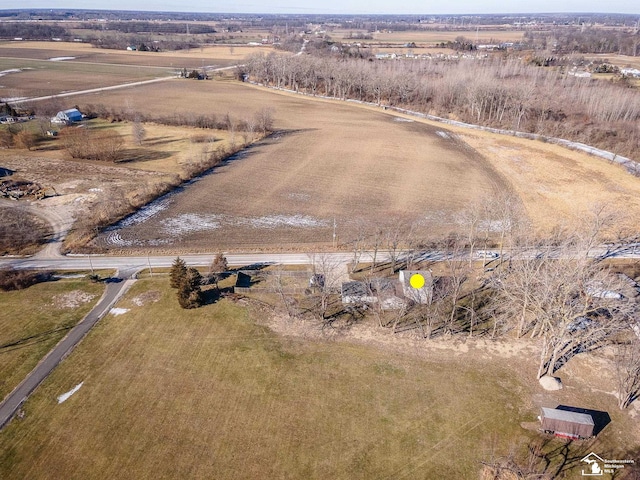 drone / aerial view featuring a rural view