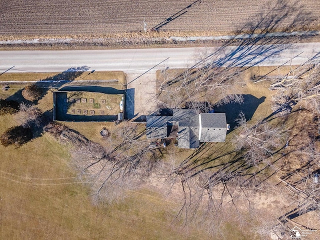 bird's eye view with a rural view