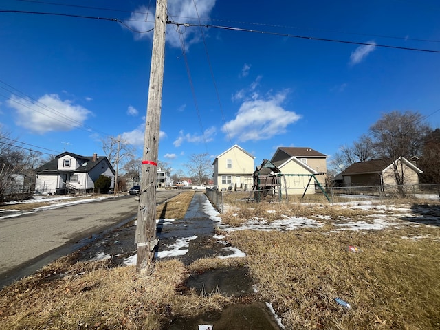 view of road featuring sidewalks