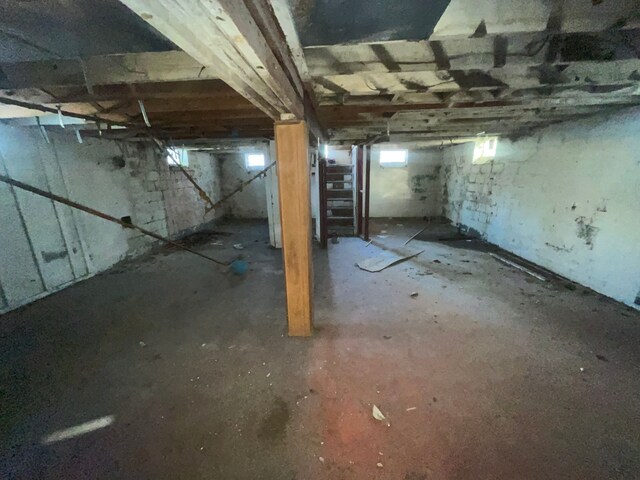 view of basement