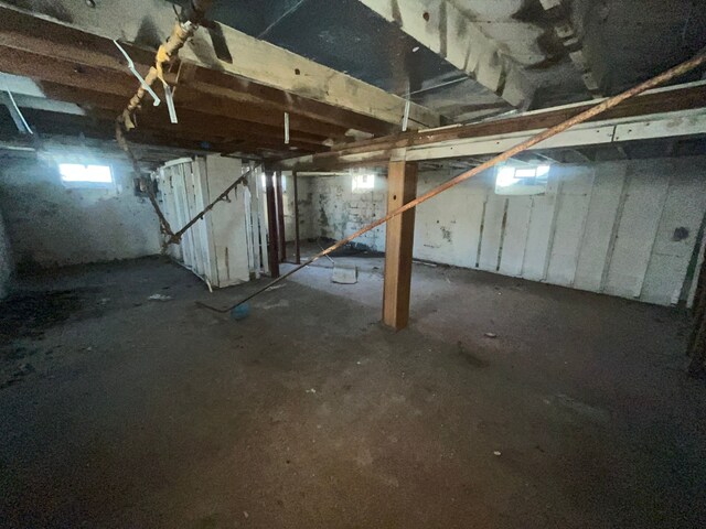 view of basement