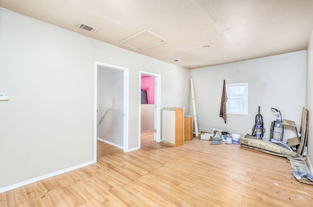 interior space featuring light hardwood / wood-style flooring