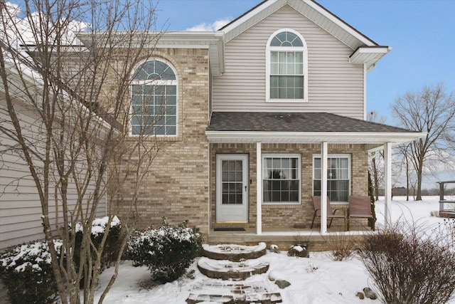 view of front facade featuring a porch