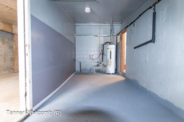 interior space with water heater