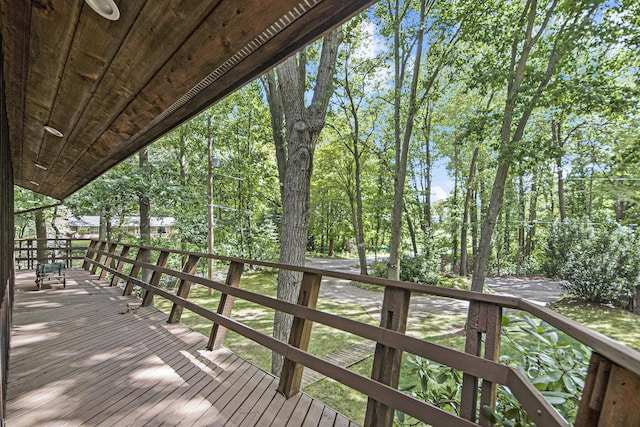 view of wooden deck