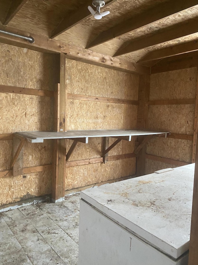 8142 W 32nd Rd, Harrietta, MI 49638 - storage room featuring ceiling fan
