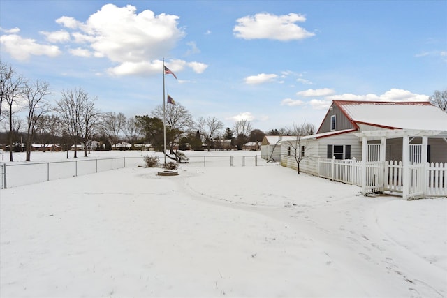 view of snowy yard