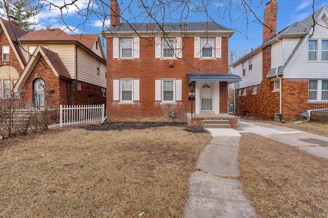 view of front of house with a front yard