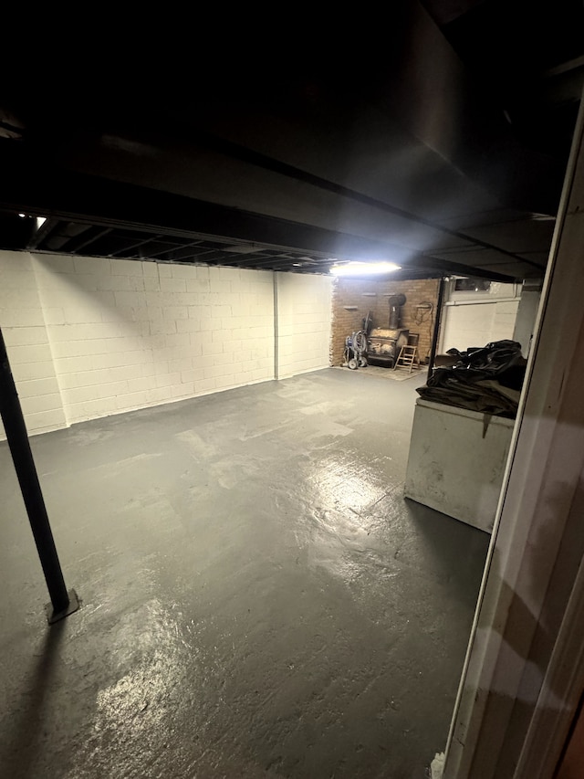 view of basement