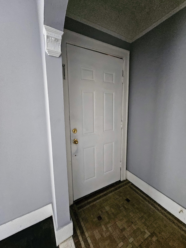 interior space featuring ornamental molding