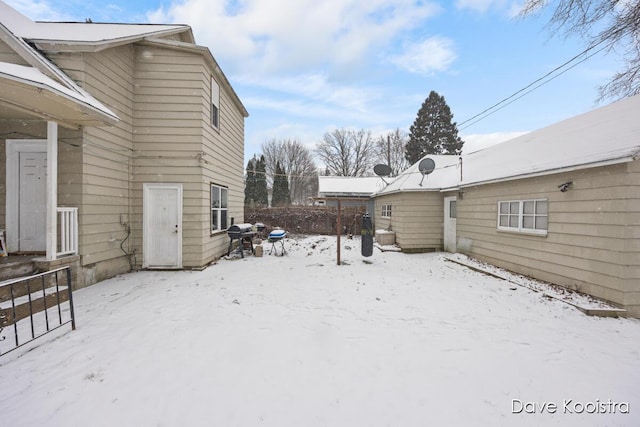 view of snowy yard