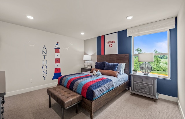 view of carpeted bedroom