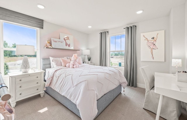 view of carpeted bedroom