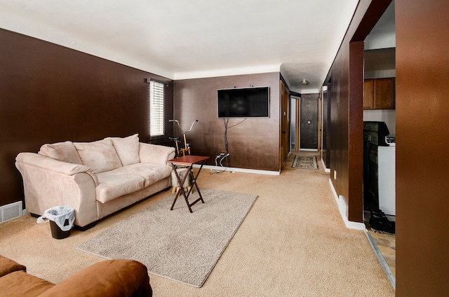 view of carpeted living room