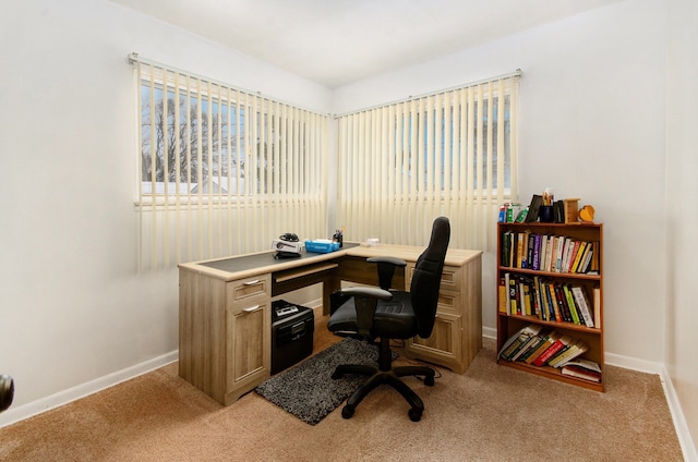 view of carpeted office