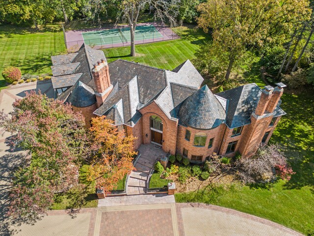 birds eye view of property