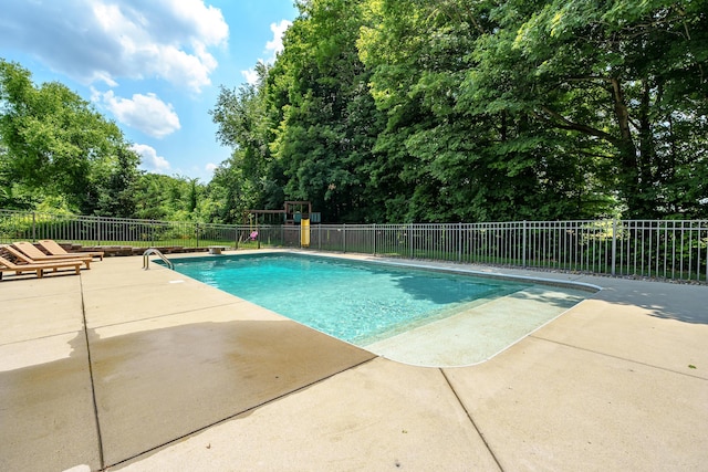 view of pool featuring a patio area