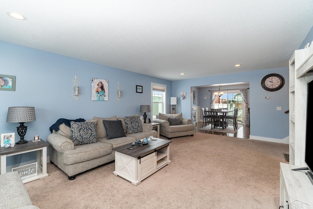 view of carpeted living room