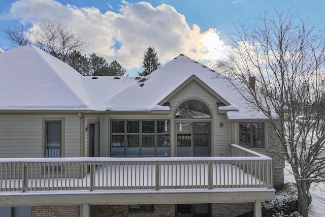 exterior space with a wooden deck