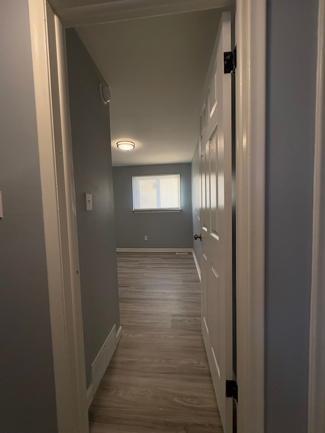 hall featuring dark hardwood / wood-style flooring