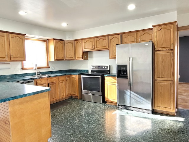 kitchen featuring sink and appliances with stainless steel finishes