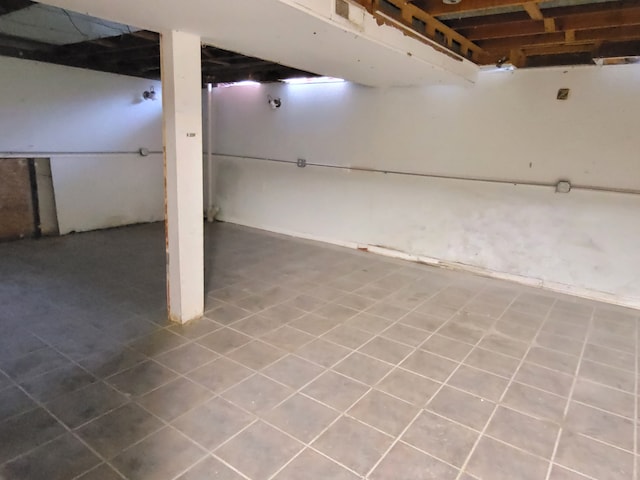 view of basement