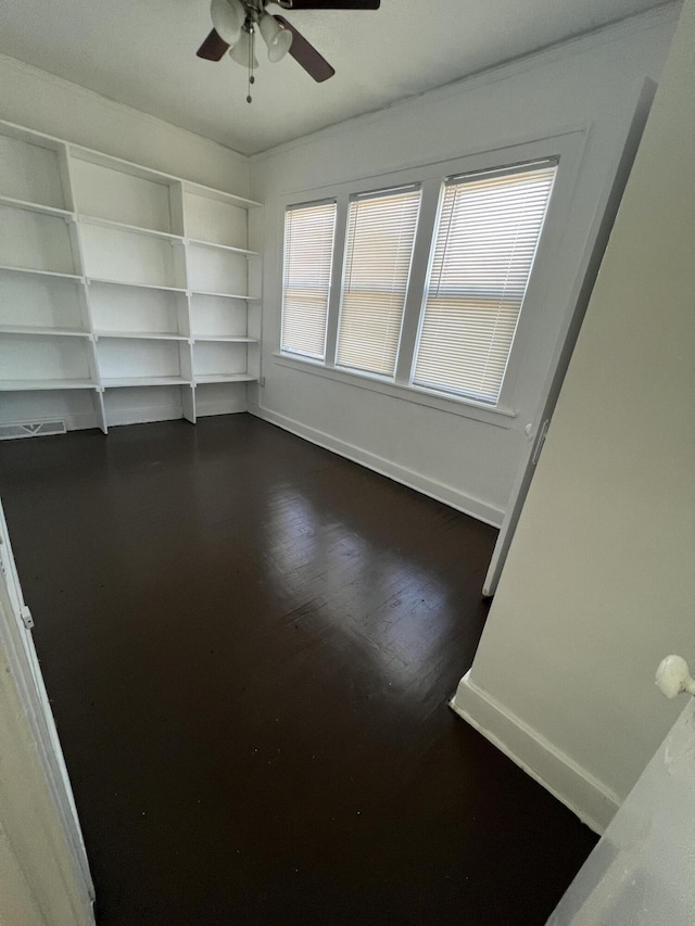 spare room featuring ceiling fan