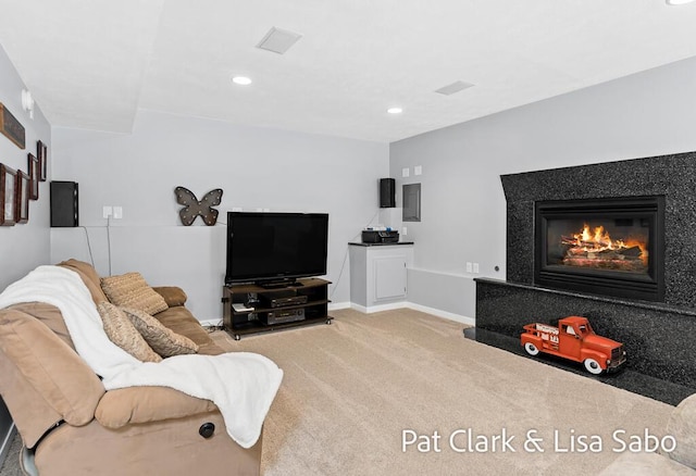 view of carpeted living room