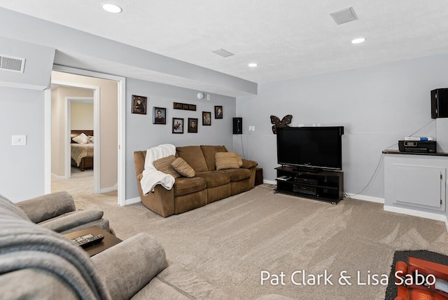 view of carpeted living room