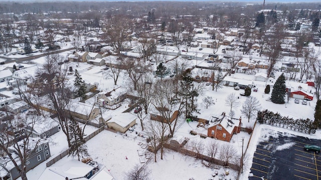 view of snowy aerial view