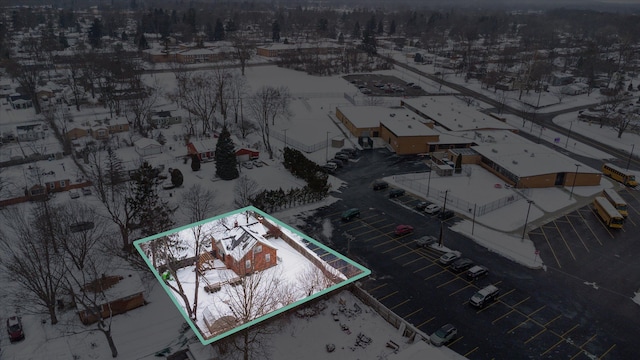 view of snowy aerial view