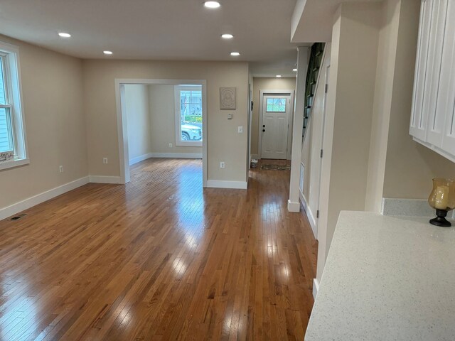 interior space featuring wood-type flooring