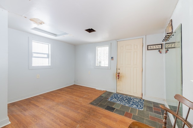 entrance foyer with wood-type flooring