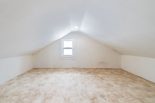 bonus room with lofted ceiling