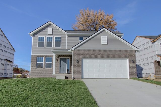 view of front property featuring a front yard